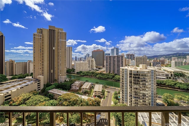 city view with a water view