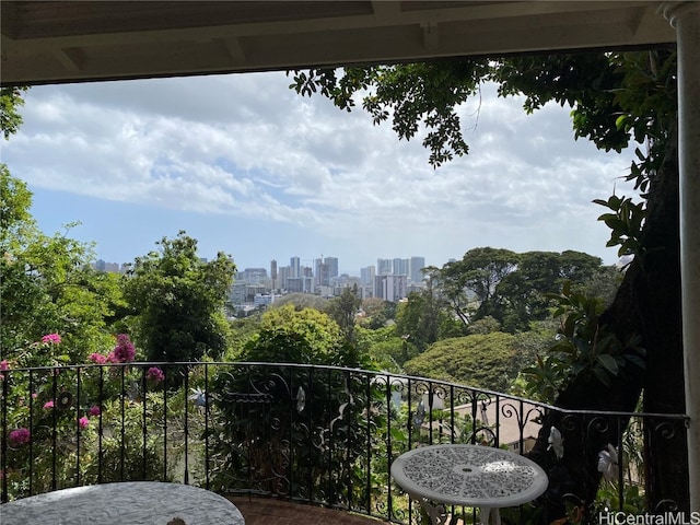 view of balcony