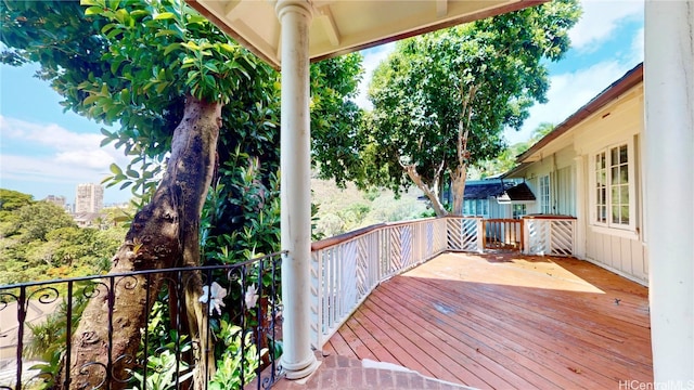 view of wooden terrace