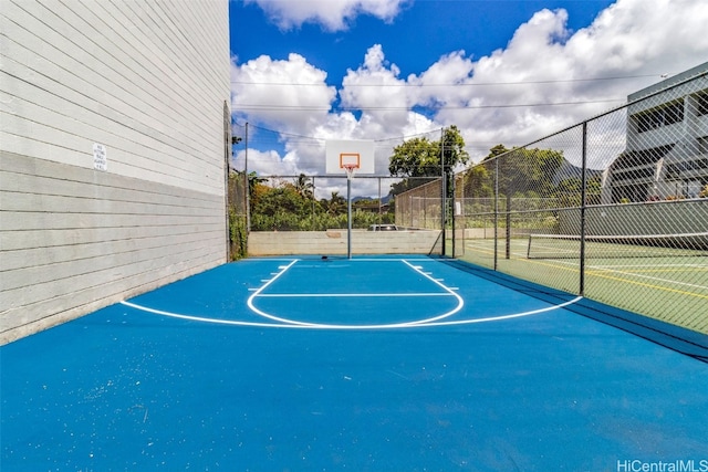 view of basketball court