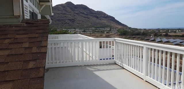 balcony with a mountain view