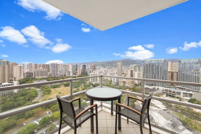 balcony with a city view