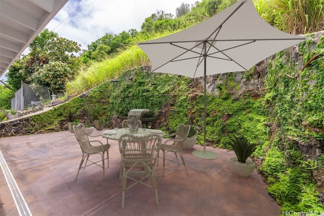 view of patio featuring grilling area