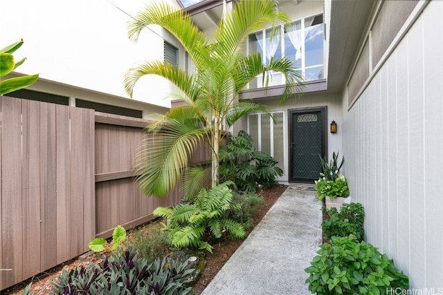 view of doorway to property