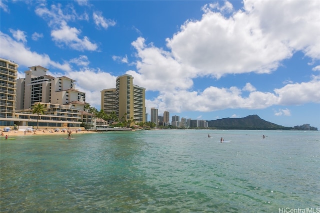 property view of water with a mountain view