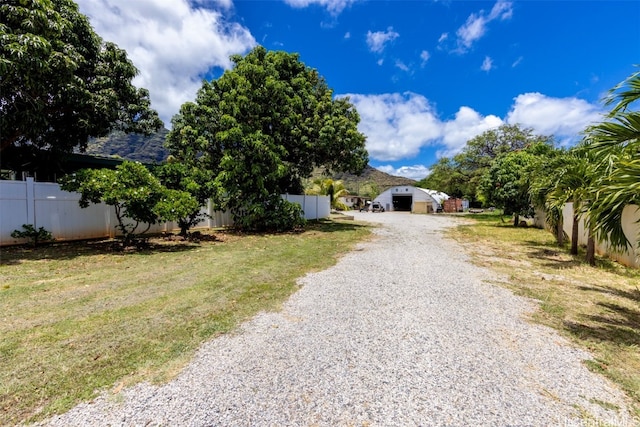 exterior space with a front yard