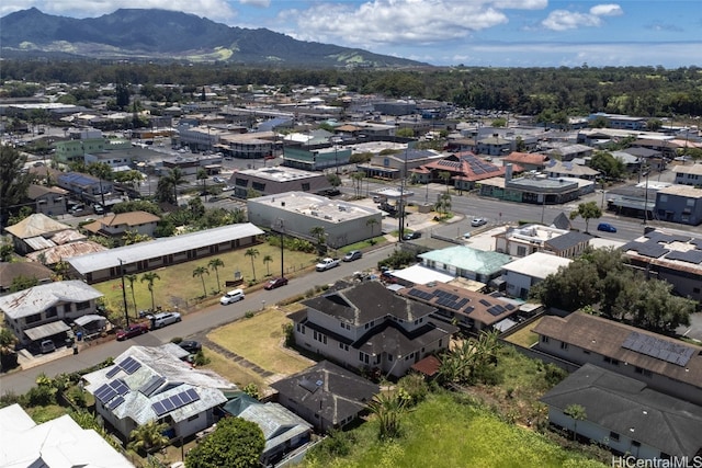 bird's eye view featuring a mountain view