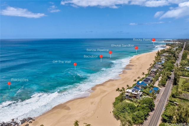 property view of water with a view of the beach