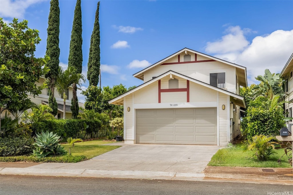 94-1055 Keahua Loop, Waipahu, HI 96797 - view of front of house with a front lawn