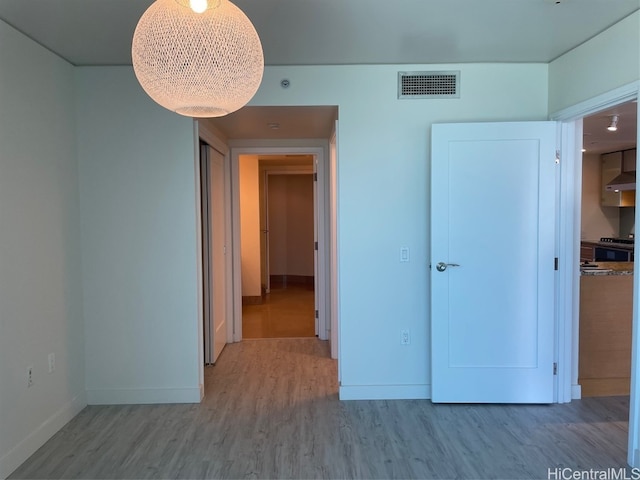 interior space featuring light hardwood / wood-style flooring