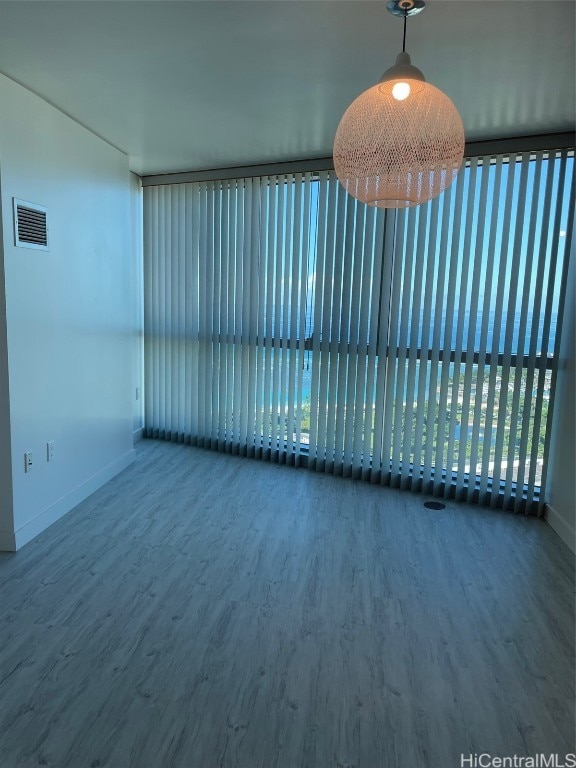 empty room with hardwood / wood-style flooring and a healthy amount of sunlight