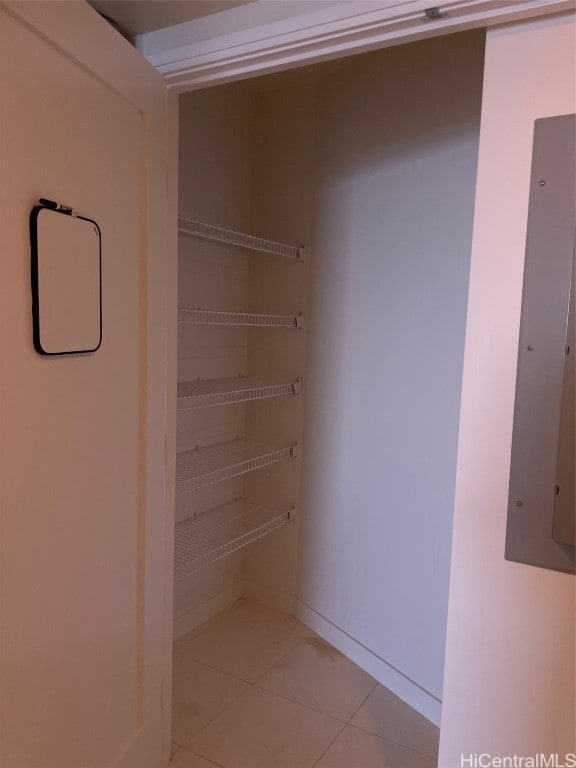 pantry featuring electric panel