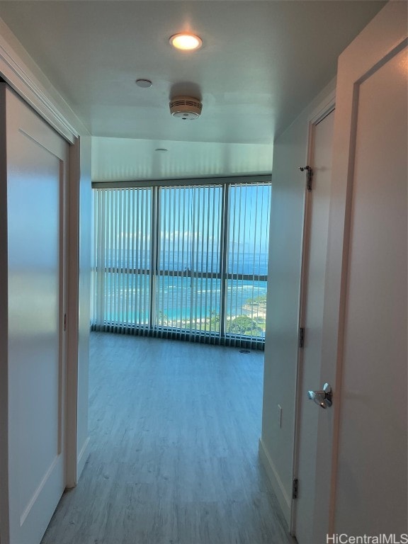 hallway featuring hardwood / wood-style floors