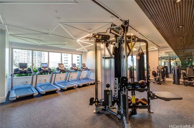 view of workout area