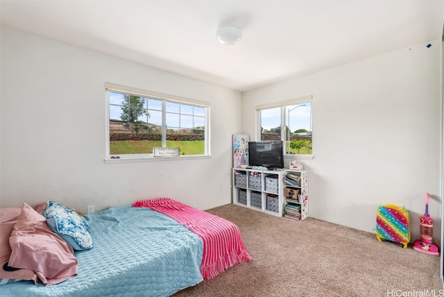 view of carpeted bedroom