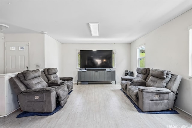 living room featuring hardwood / wood-style flooring