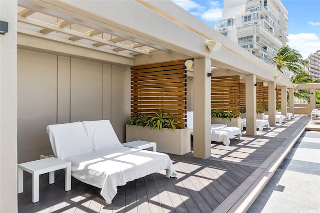 view of wooden terrace