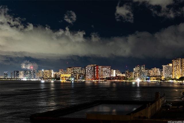 2877 Kalakaua Ave Unit 503/504, Honolulu, HI 96815 - water view featuring a view of city lights