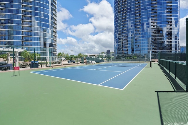 view of tennis court