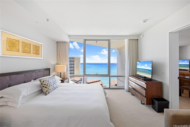 223 Saratoga Rd Unit 2708, Honolulu, HI 96815 - bedroom with floor to ceiling windows and light colored carpet