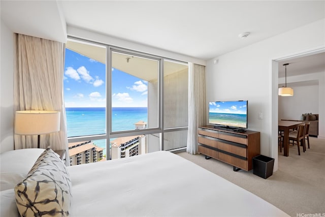 223 Saratoga Rd Unit 2708, Honolulu, HI 96815 - bedroom featuring carpet floors and expansive windows