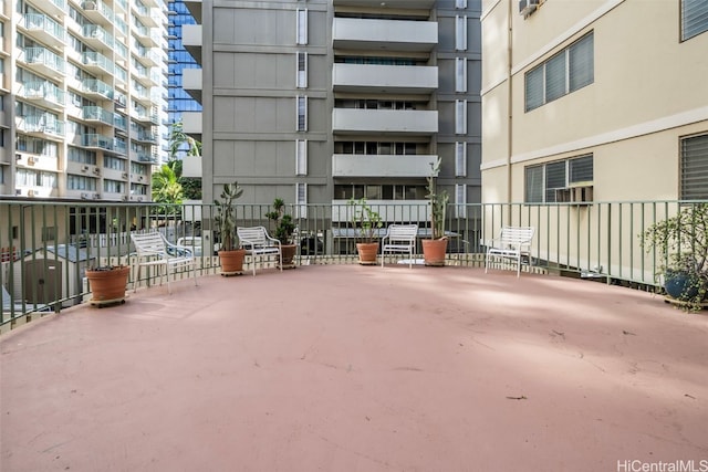 view of patio / terrace with a balcony