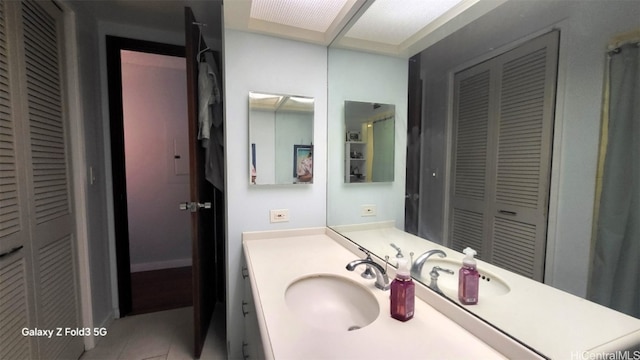 bathroom with vanity