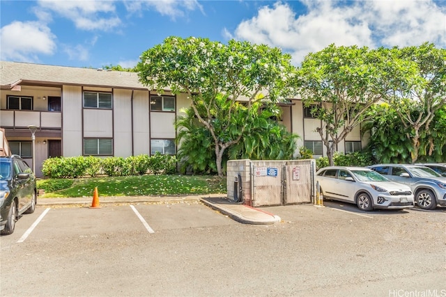 view of parking / parking lot