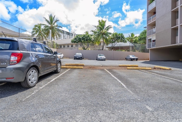 view of parking / parking lot