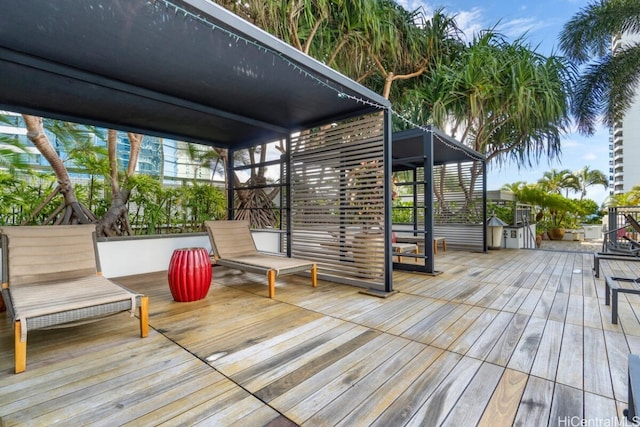 view of wooden deck