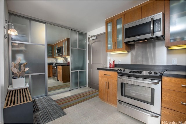 kitchen featuring appliances with stainless steel finishes