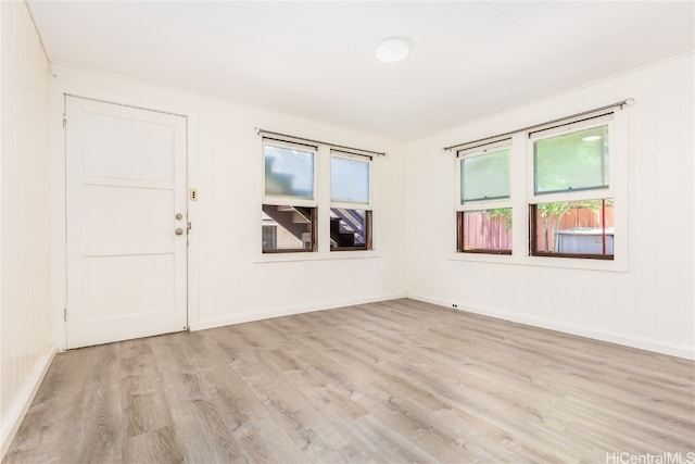 empty room featuring light hardwood / wood-style floors