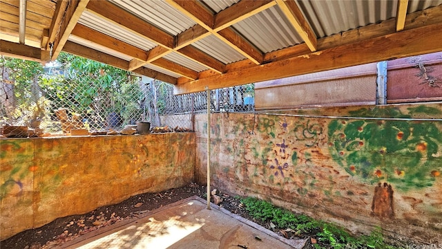 view of patio / terrace with fence