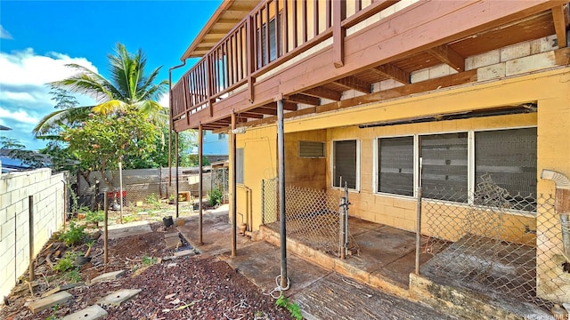 view of property exterior with a fenced backyard