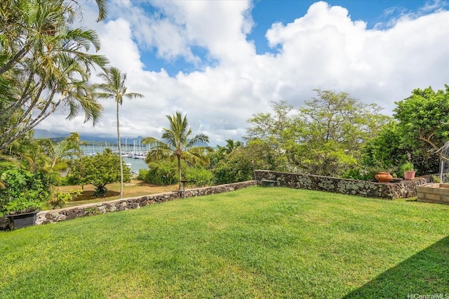 44-519 Kaneohe Bay Dr, Kaneohe, HI 96744 - view of green lawn with a water view