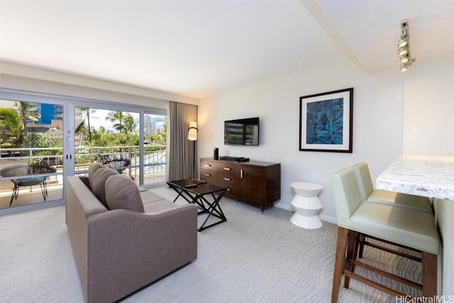 view of carpeted living room