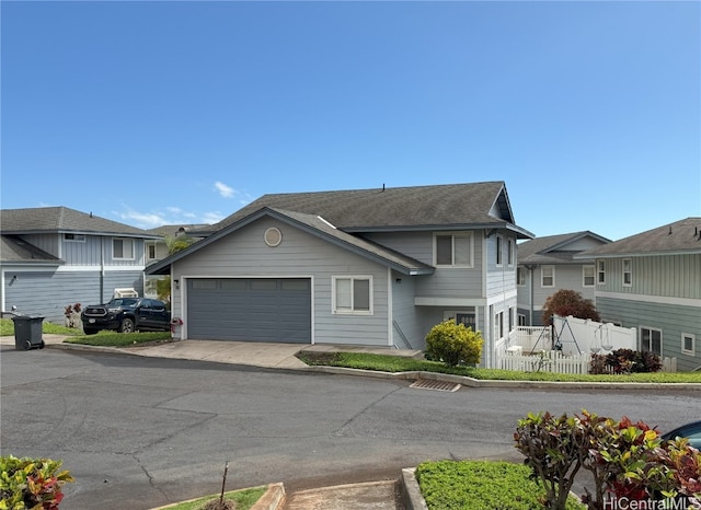 tri-level home with a garage