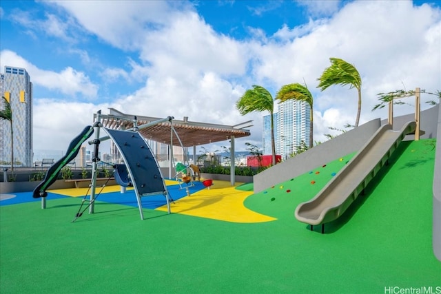 view of jungle gym