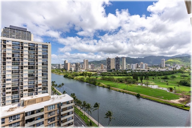 2345 Ala Wai Blvd Unit 1814, Honolulu, HI 96815 - water view with nearby urban area and a mountainous background