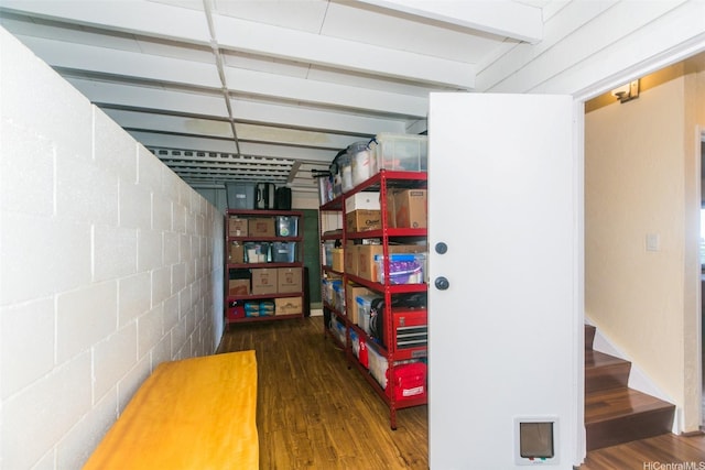 view of storage room