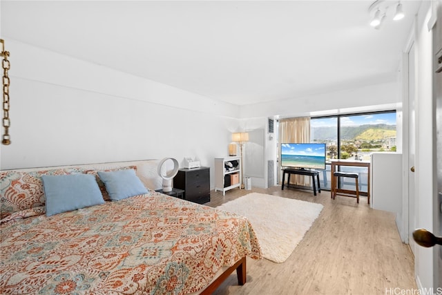 bedroom featuring hardwood / wood-style floors