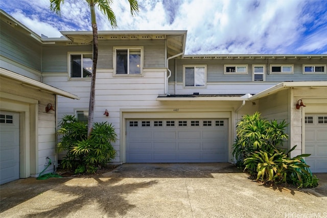 view of front of home featuring a garage