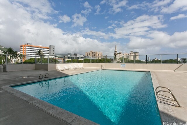 view of pool with a patio