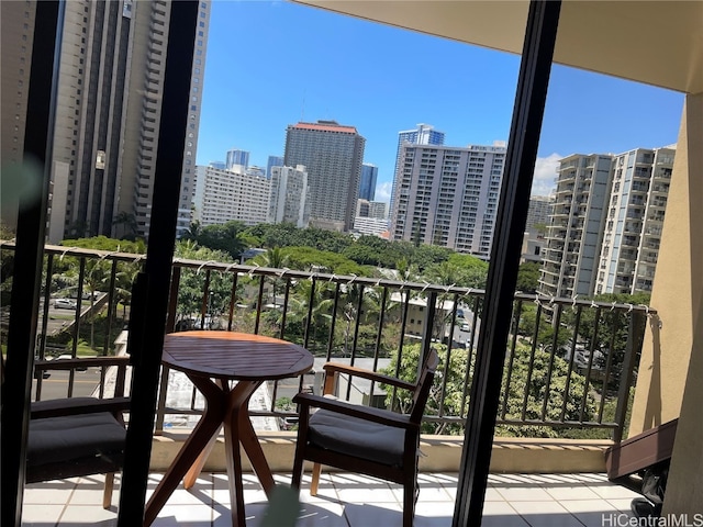 view of balcony