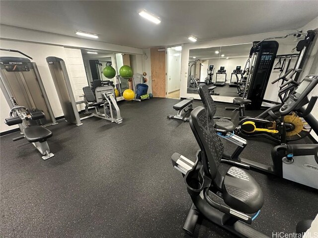 view of exercise room