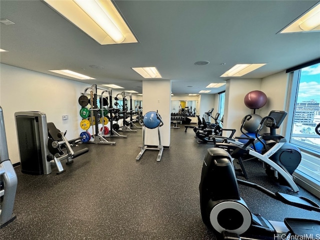 view of workout area