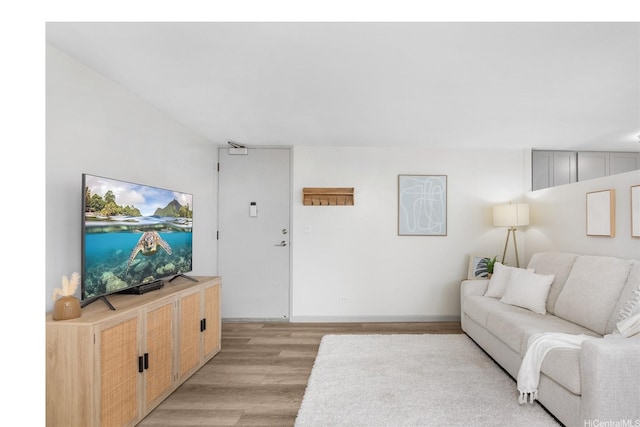 98-288 Kaonohi St Unit 703, Aiea, HI 96701 - living area featuring light wood-type flooring and baseboards