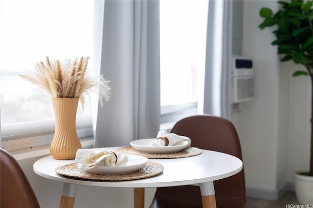 view of dining space