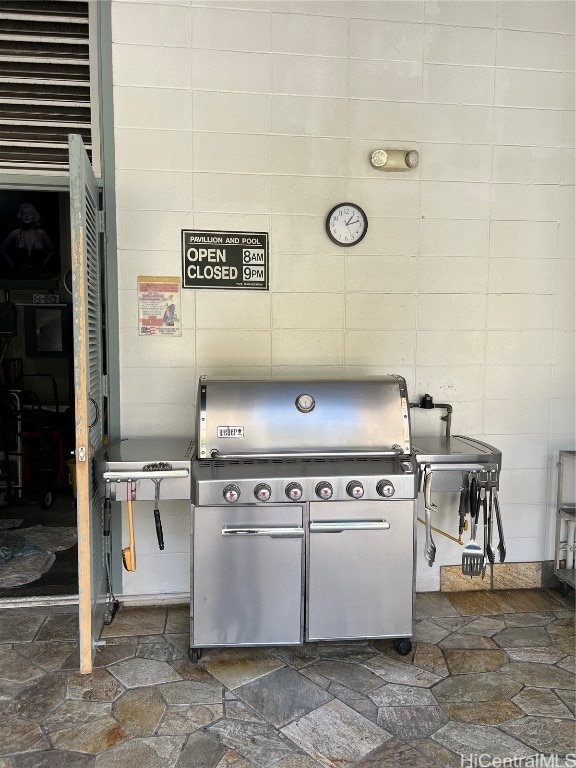 view of patio / terrace with area for grilling