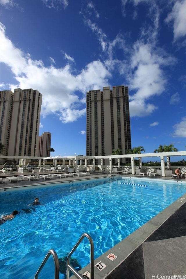view of pool